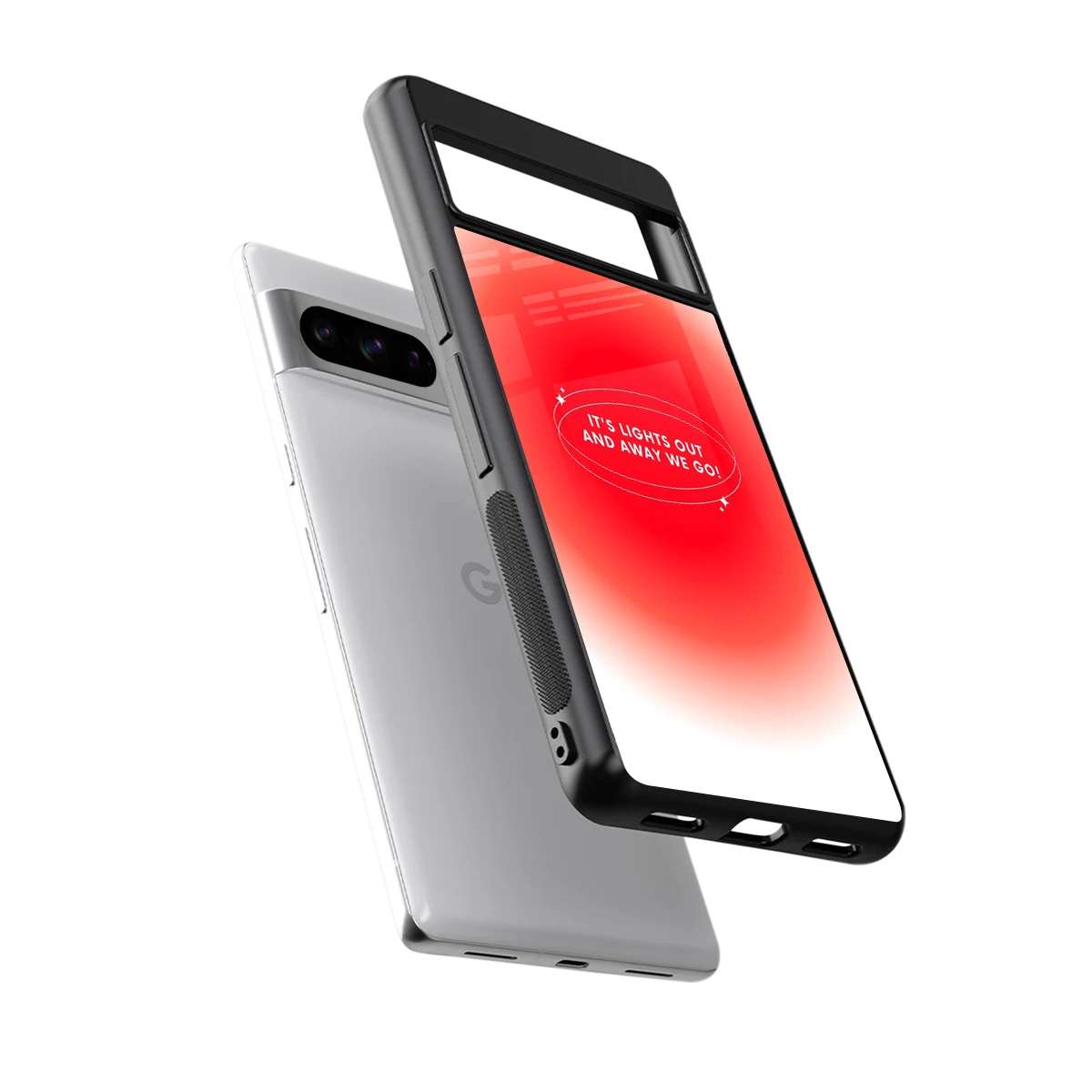 Racing Spirit sleek google pixel 8 pro cover with tempered glass back and TPU edges