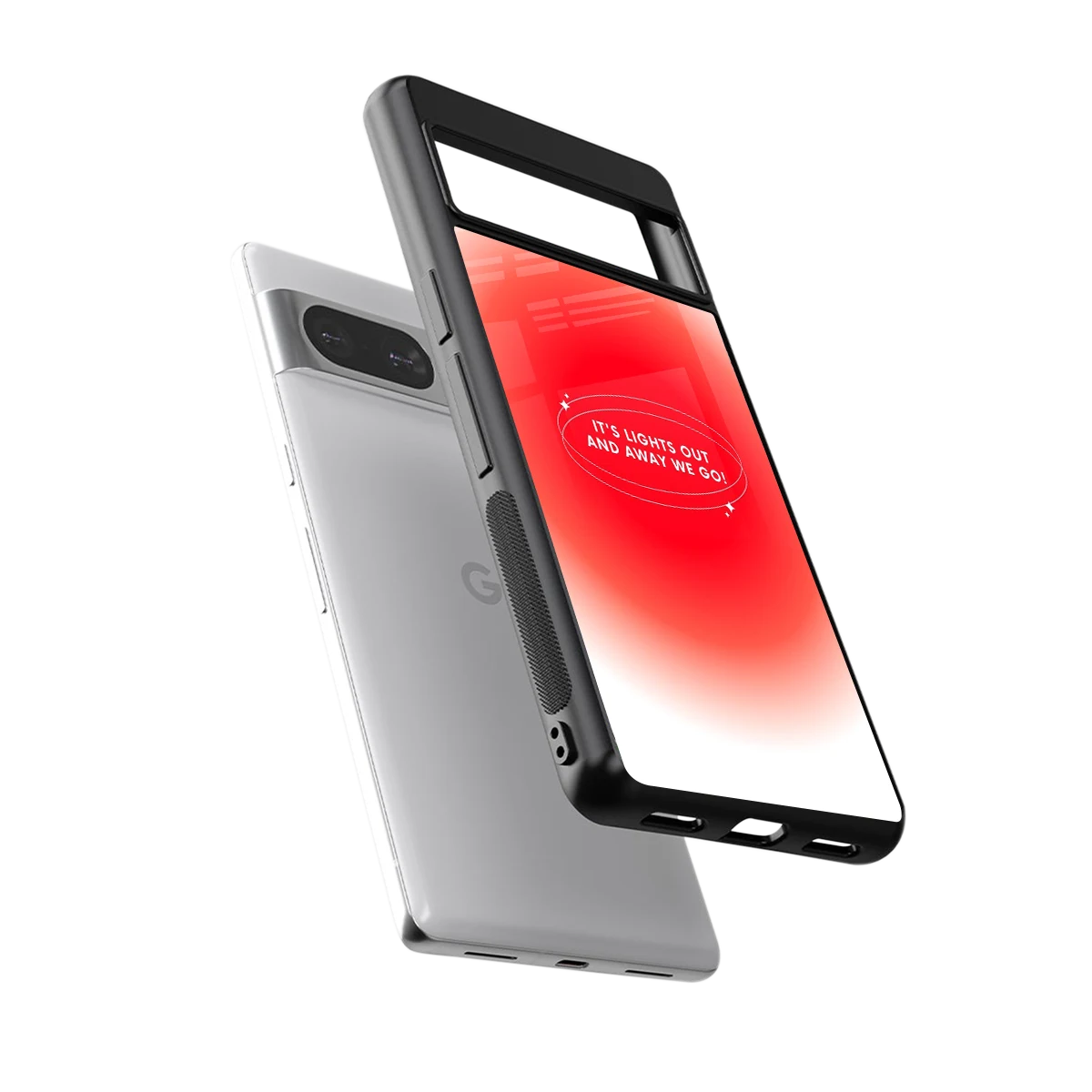 Racing Spirit sleek google pixel 8 cover with tempered glass back and TPU edges