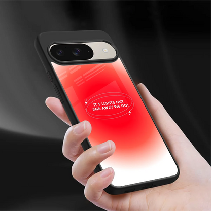 Racing Spirit sleek google pixel 9 cover with tempered glass back and TPU edges