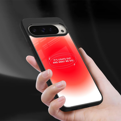 Racing Spirit sleek google pixel 9 pro xl cover with tempered glass back and TPU edges