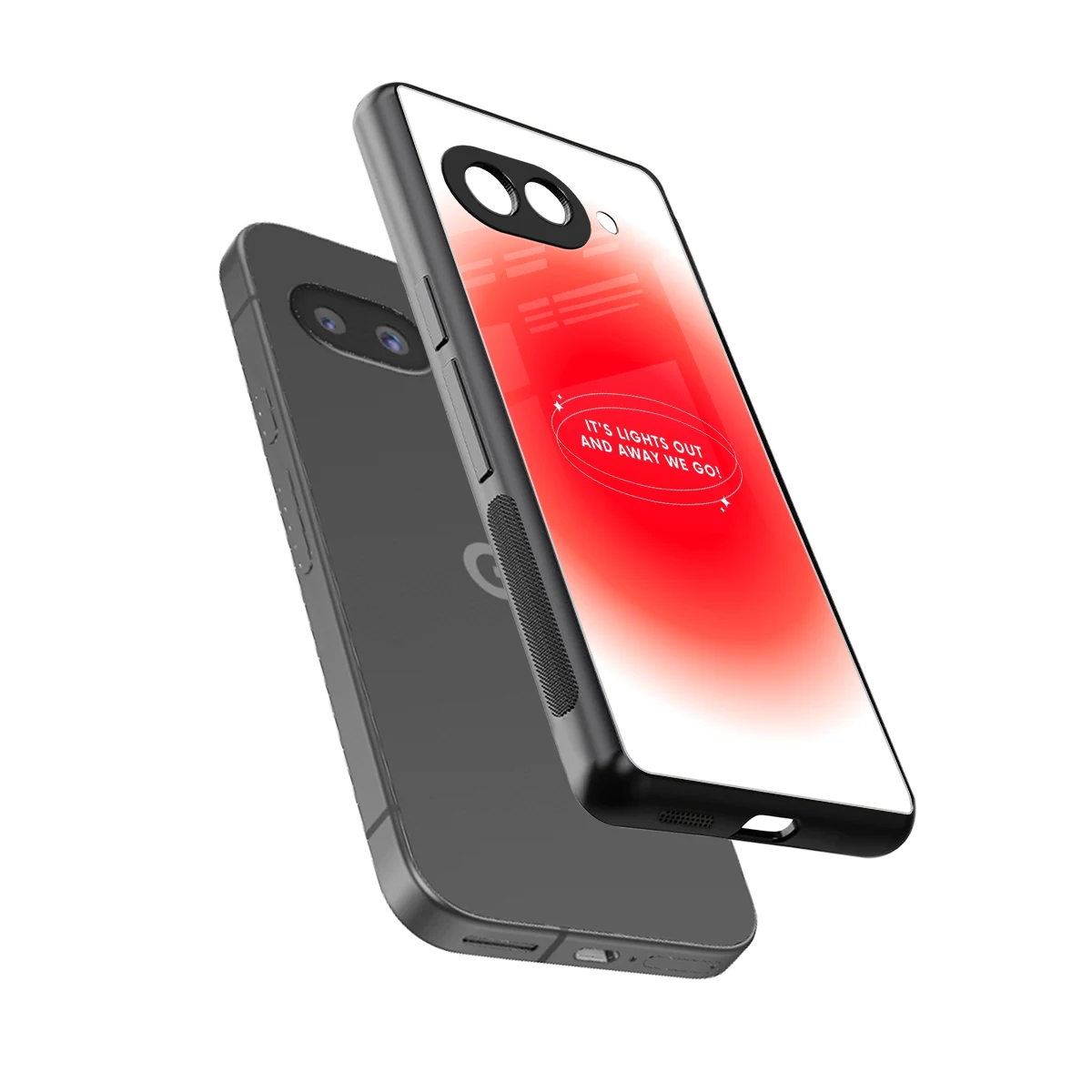 Racing Spirit sleek google pixel 9a cover with tempered glass back and TPU edges