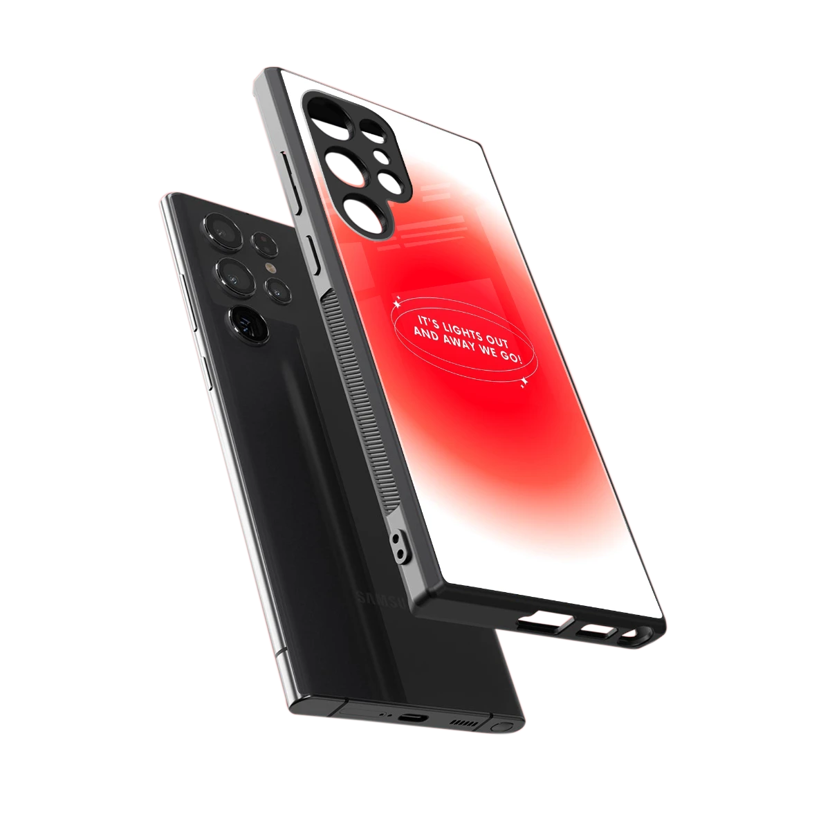 Racing Spirit sleek samsung galaxy s23 ultra cover with tempered glass back and TPU edges