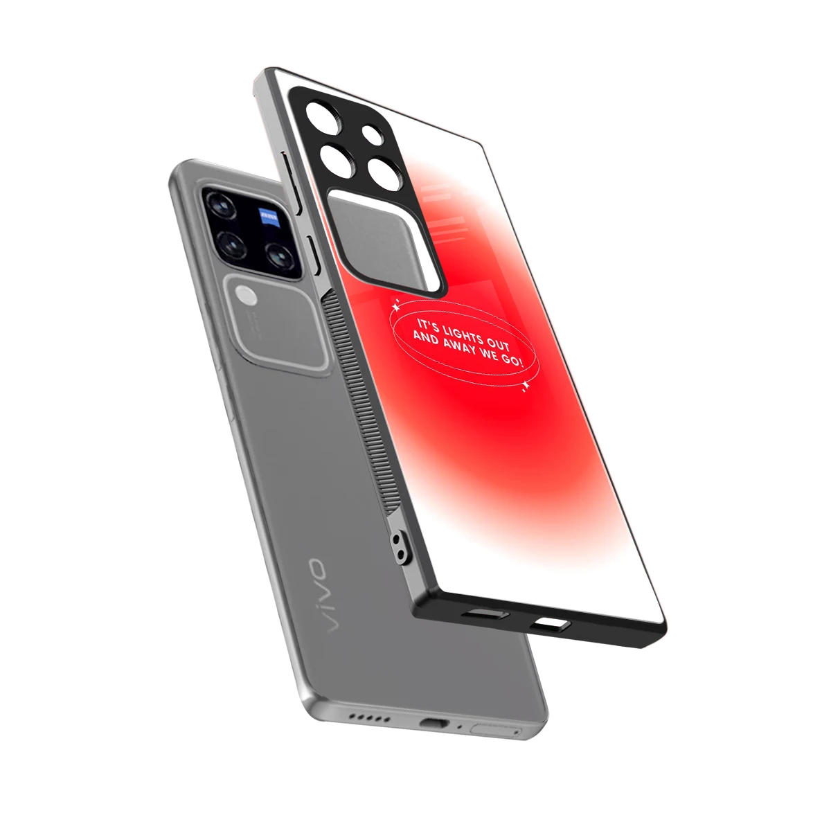 Racing Spirit sleekvivo v30 pro cover with tempered glass back and TPU edges