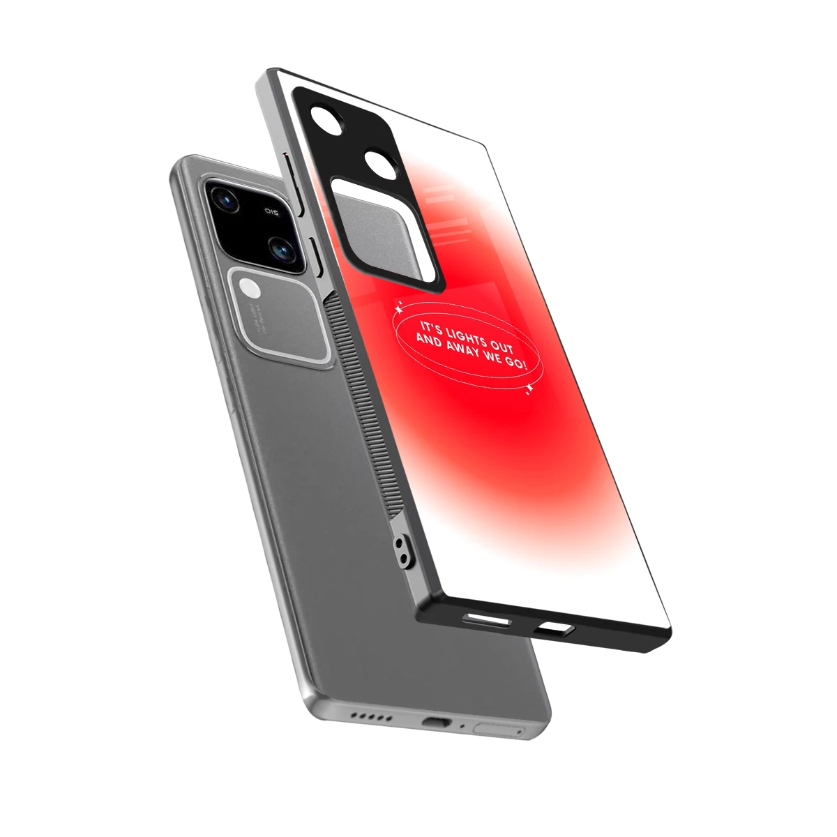 Racing Spirit sleek vivo v30 cover with tempered glass back and TPU edges
