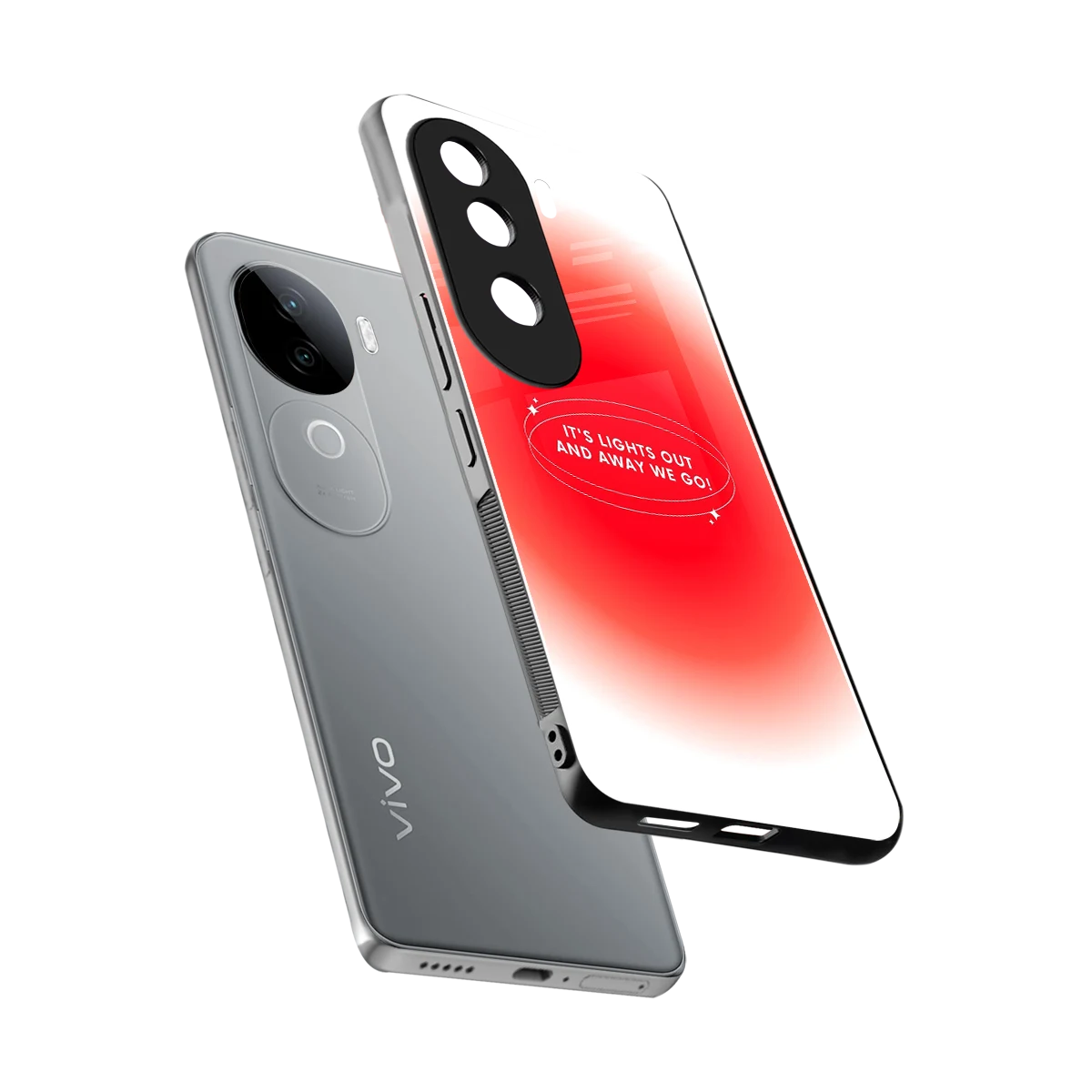 Racing Spirit sleek vivo v40e cover with tempered glass back and TPU edges