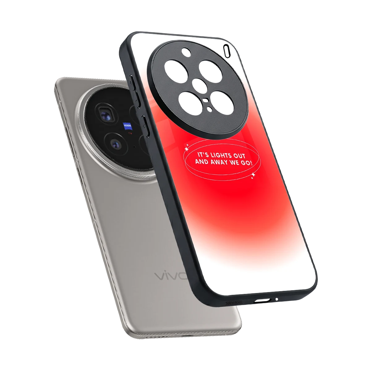 Racing Spirit sleek vivo x200 pro cover with tempered glass back and TPU edges