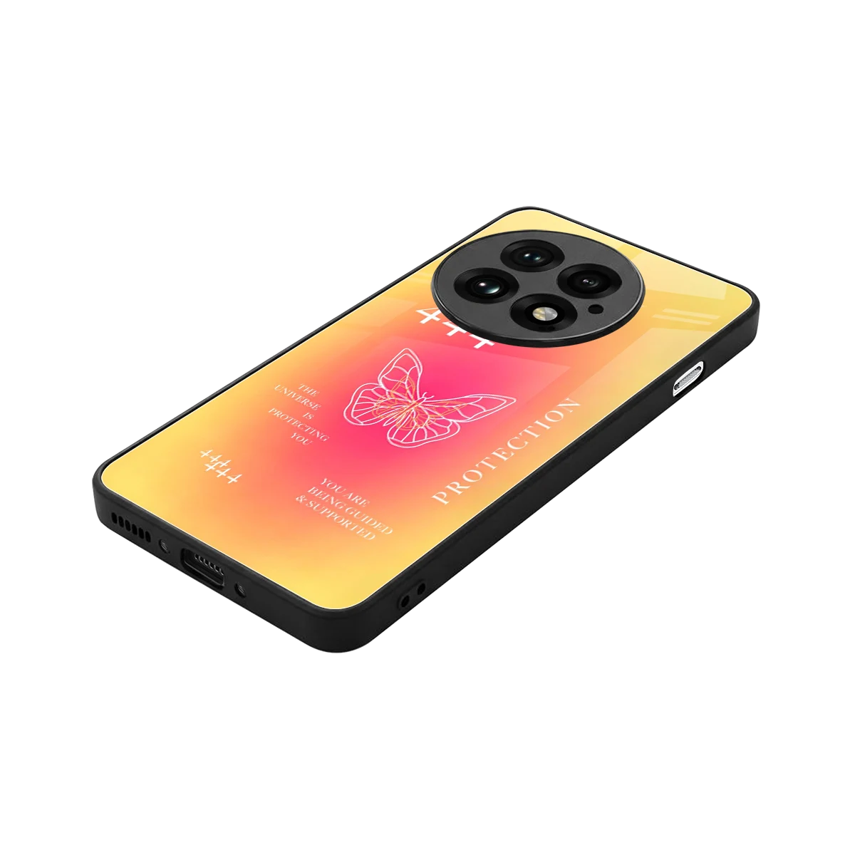 Radiant 444 stylish phone case for oneplus 13 | glossy glass and slim fit