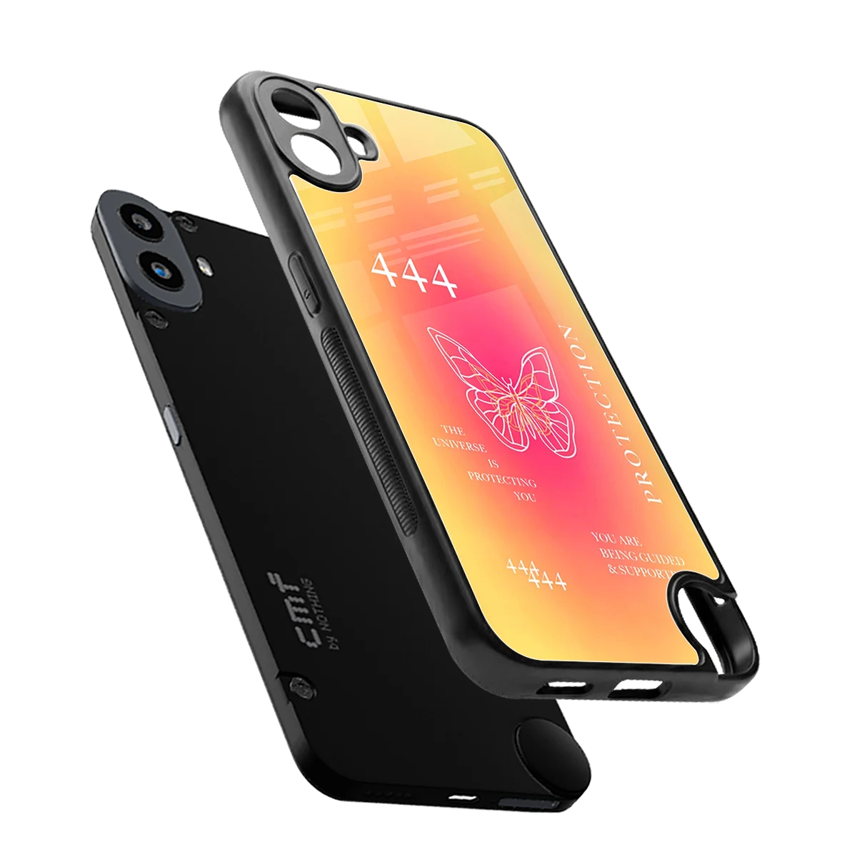 Radiant 444 sleek cmf nothing phone 1 cover with tempered glass back and TPU edges