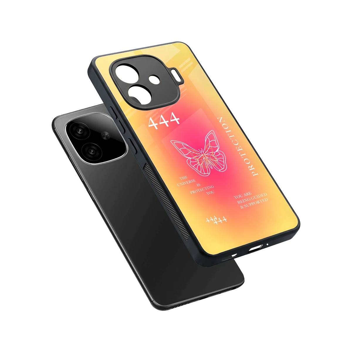 Radiant 444 sleek iqoo neo 10r 5g cover with tempered glass back and TPU edges