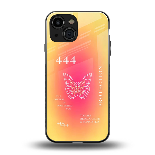 Radiant 444 back phone cover | glass case for iphone 13 mini