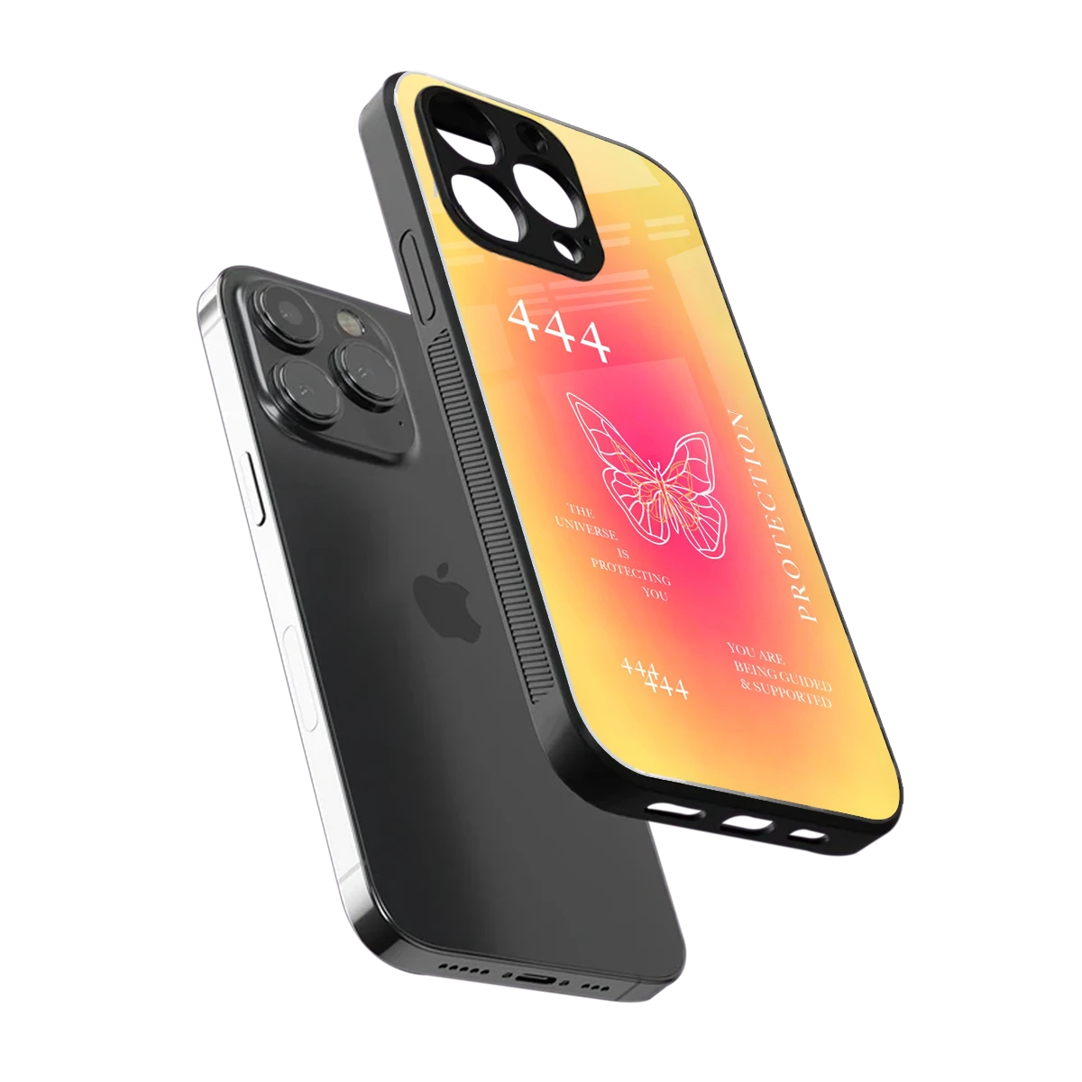 Radiant 444 sleek iphone 12 pro max cover with tempered glass back and TPU edges