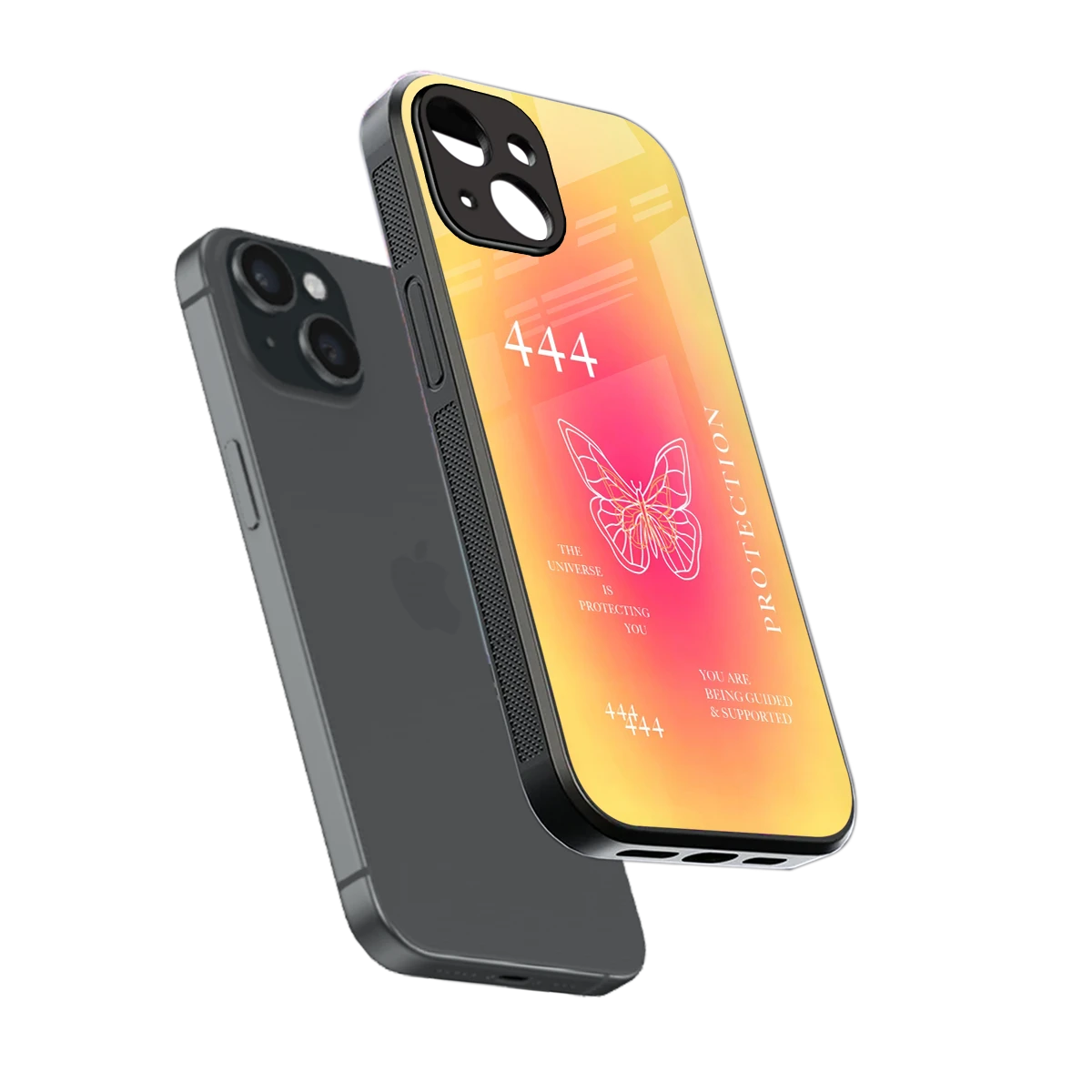 Radiant 444 sleek iphone 13 cover with tempered glass back and TPU edges