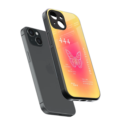 Radiant 444 sleek iphone 13 cover with tempered glass back and TPU edges