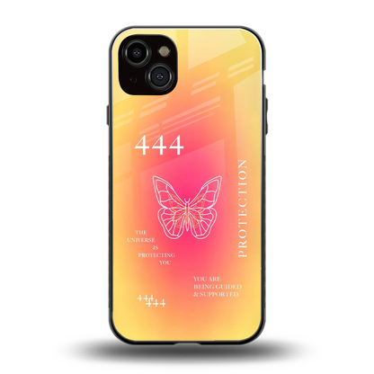 Radiant 444 back phone cover | glass case for iphone 15 plus