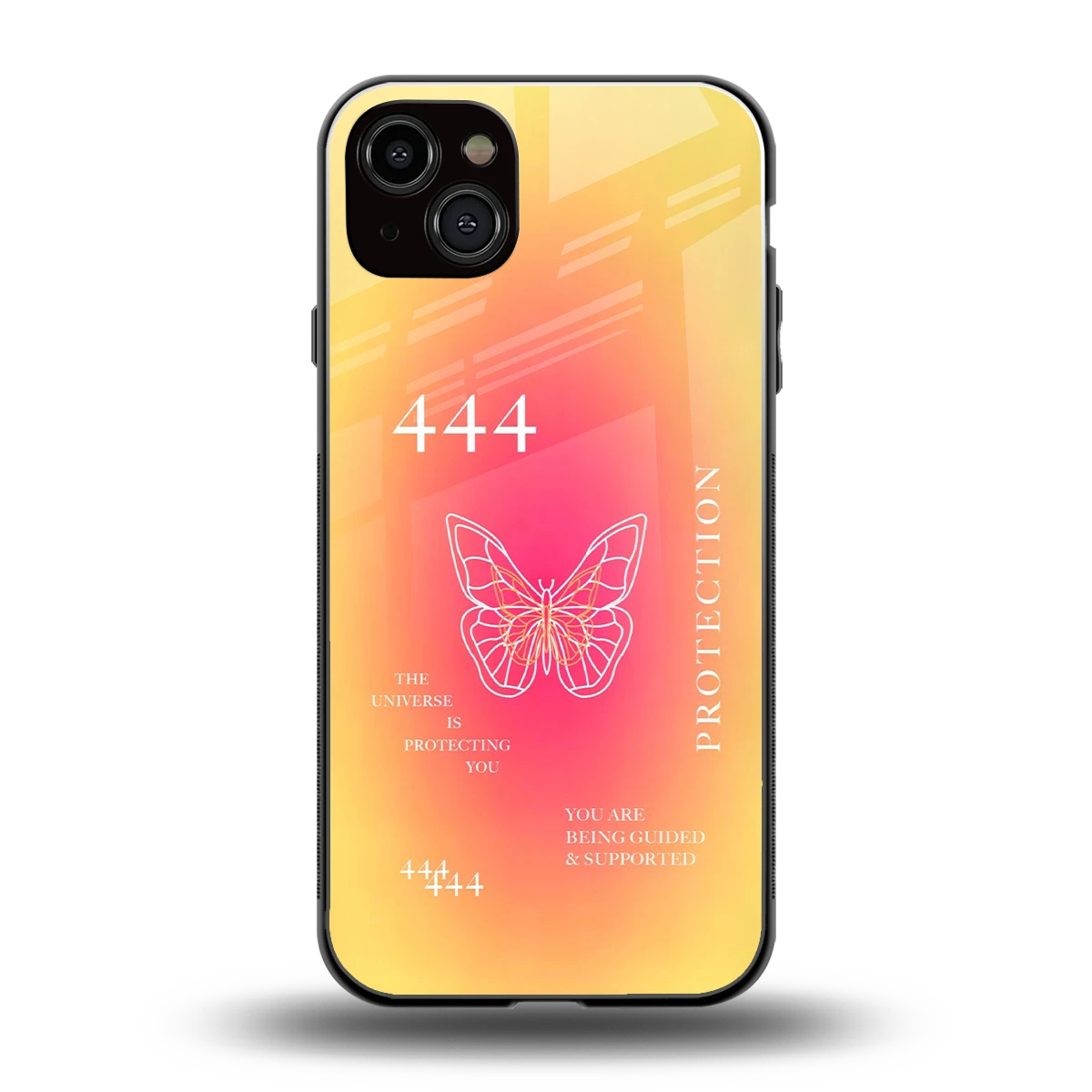 Radiant 444 back phone cover | glass case for iphone 14 plus
