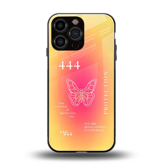 Radiant 444 back phone cover | glass case for iphone 15 pro max