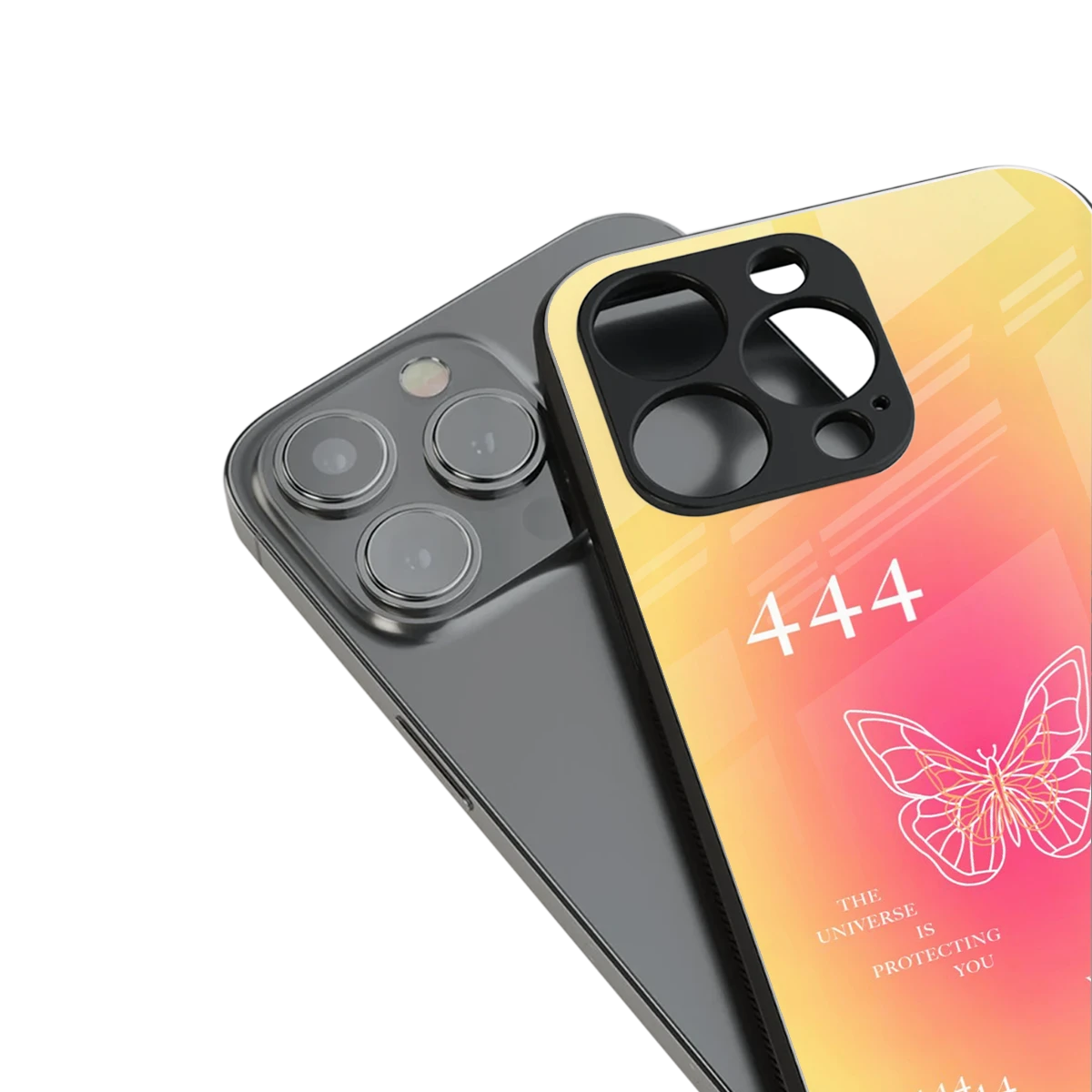 Radiant 444 stylish phone case for iphone 17 pro max | glossy glass and slim fit