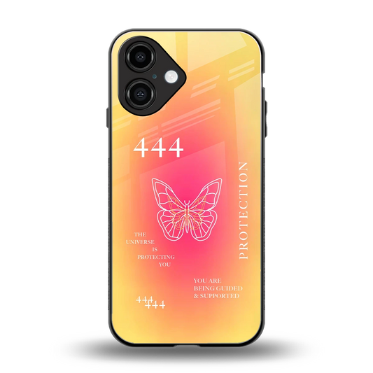 Radiant 444 back phone cover | glass case for iphone 16