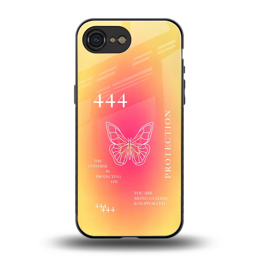 Radiant 444 back phone cover | glass case for iphone 17e