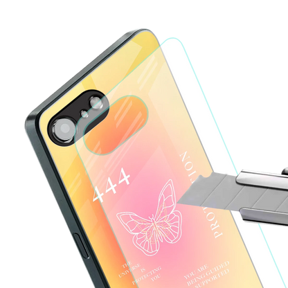 Radiant 444 stylish phone case for iphone 16e | glossy glass and slim fit