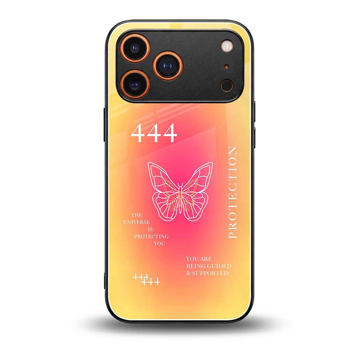 Radiant 444 back phone cover | glass case for iphone 17 pro max