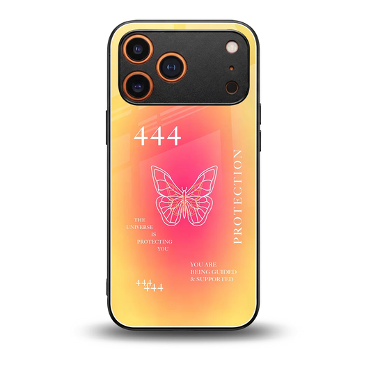 Radiant 444 back phone cover | glass case for iphone 17 pro max