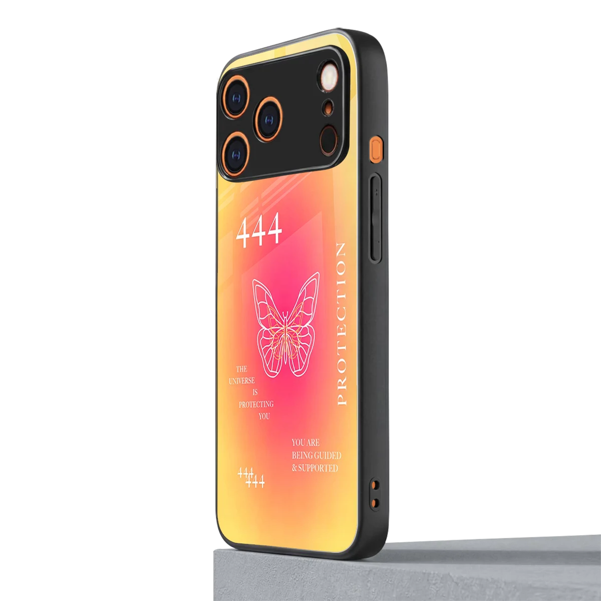 Radiant 444 iphone 17 pro max mobile cover | shockproof glass phone case