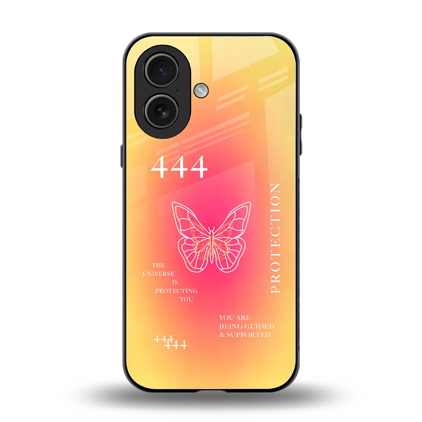 Radiant 444 back phone cover | glass case for iphone 17