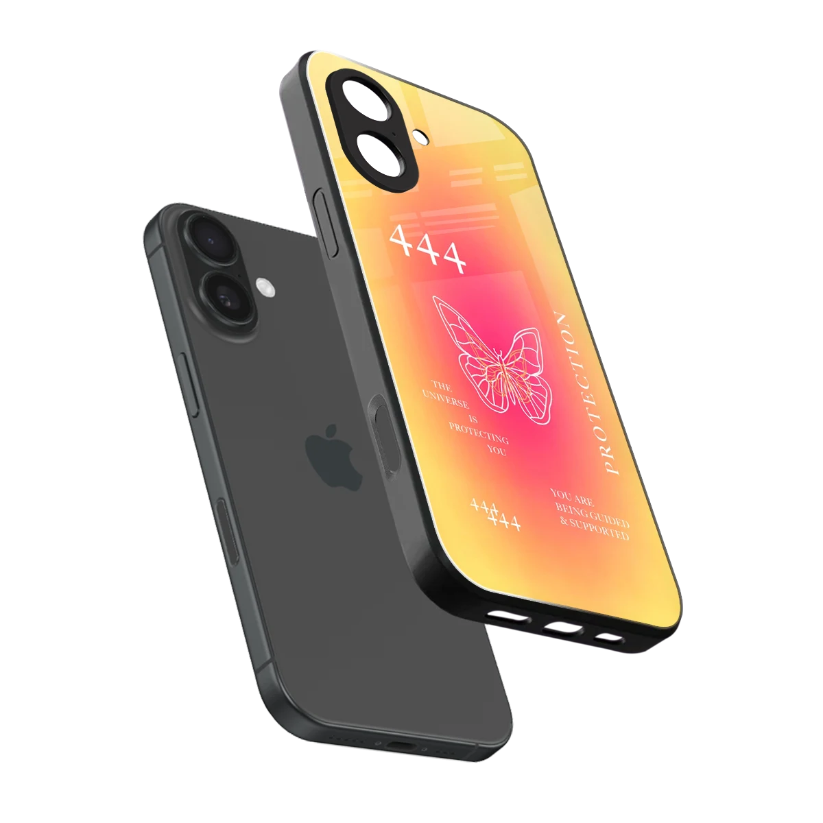 Radiant 444 sleek iphone 17 cover with tempered glass back and TPU edges