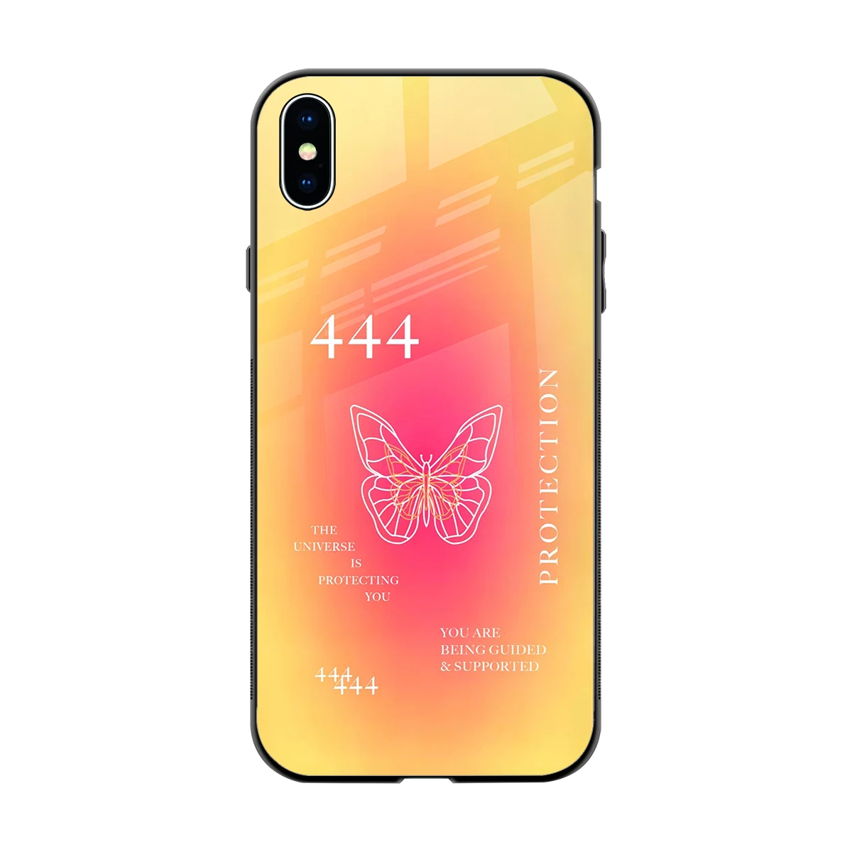 Radiant 444 back phone cover | glass case for iphone xs max