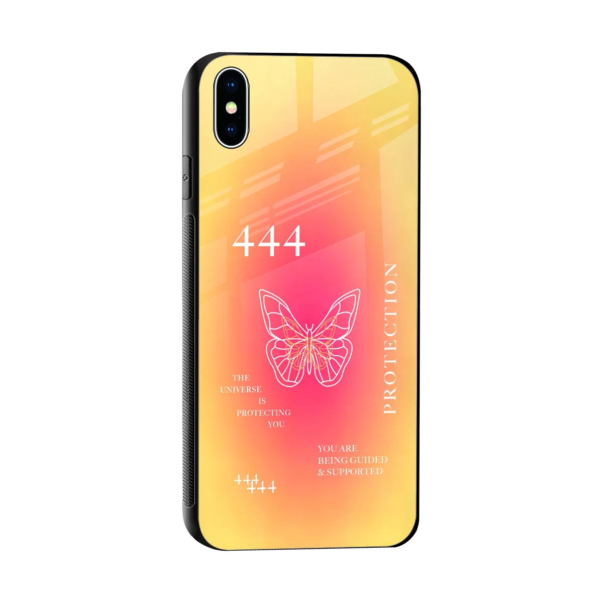 Radiant 444 sleek iphone xs max cover with tempered glass back and TPU edges