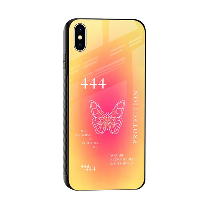 Radiant 444 sleek iphone xs max cover with tempered glass back and TPU edges
