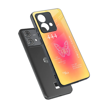 Radiant 444 sleek motorola edge 40 neo 5g cover with tempered glass back and TPU edges