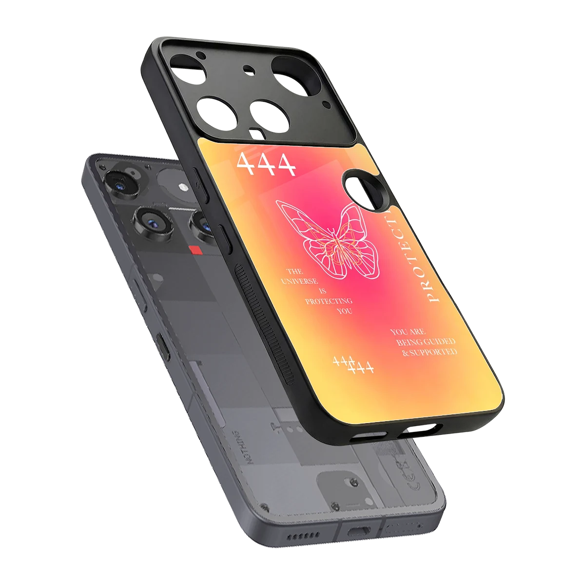 Radiant 444 sleek nothing phone 3 cover with tempered glass back and TPU edges