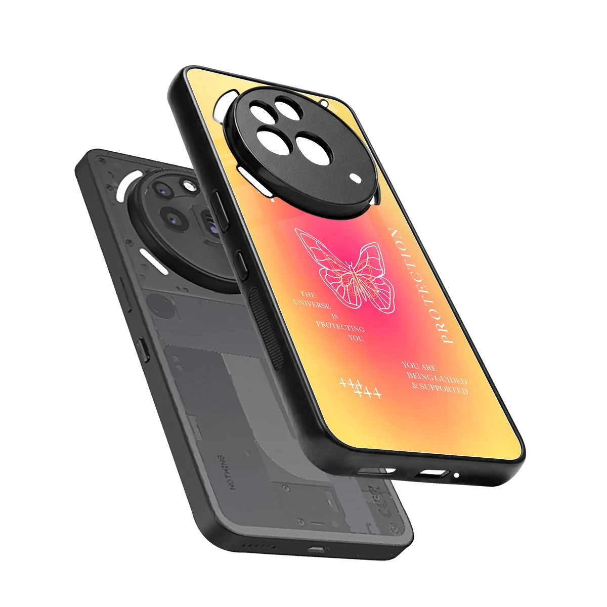 Radiant 444 sleek nothing phone 3a pro cover with tempered glass back and TPU edges