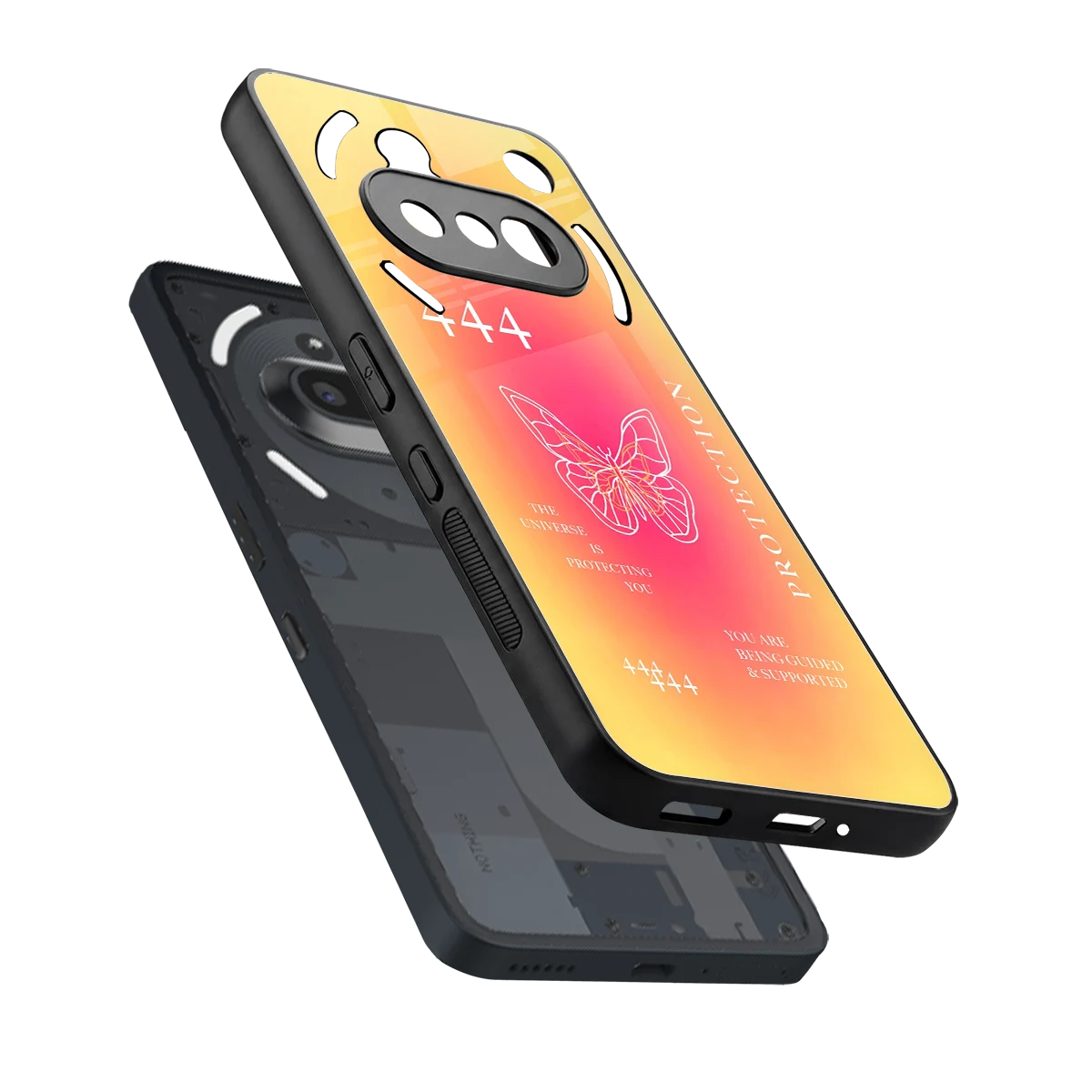 Radiant 444 sleek nothing phone 3a cover with tempered glass back and TPU edges