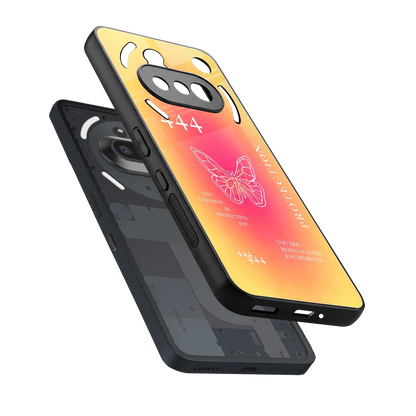 Radiant 444 sleek nothing phone 3a cover with tempered glass back and TPU edges