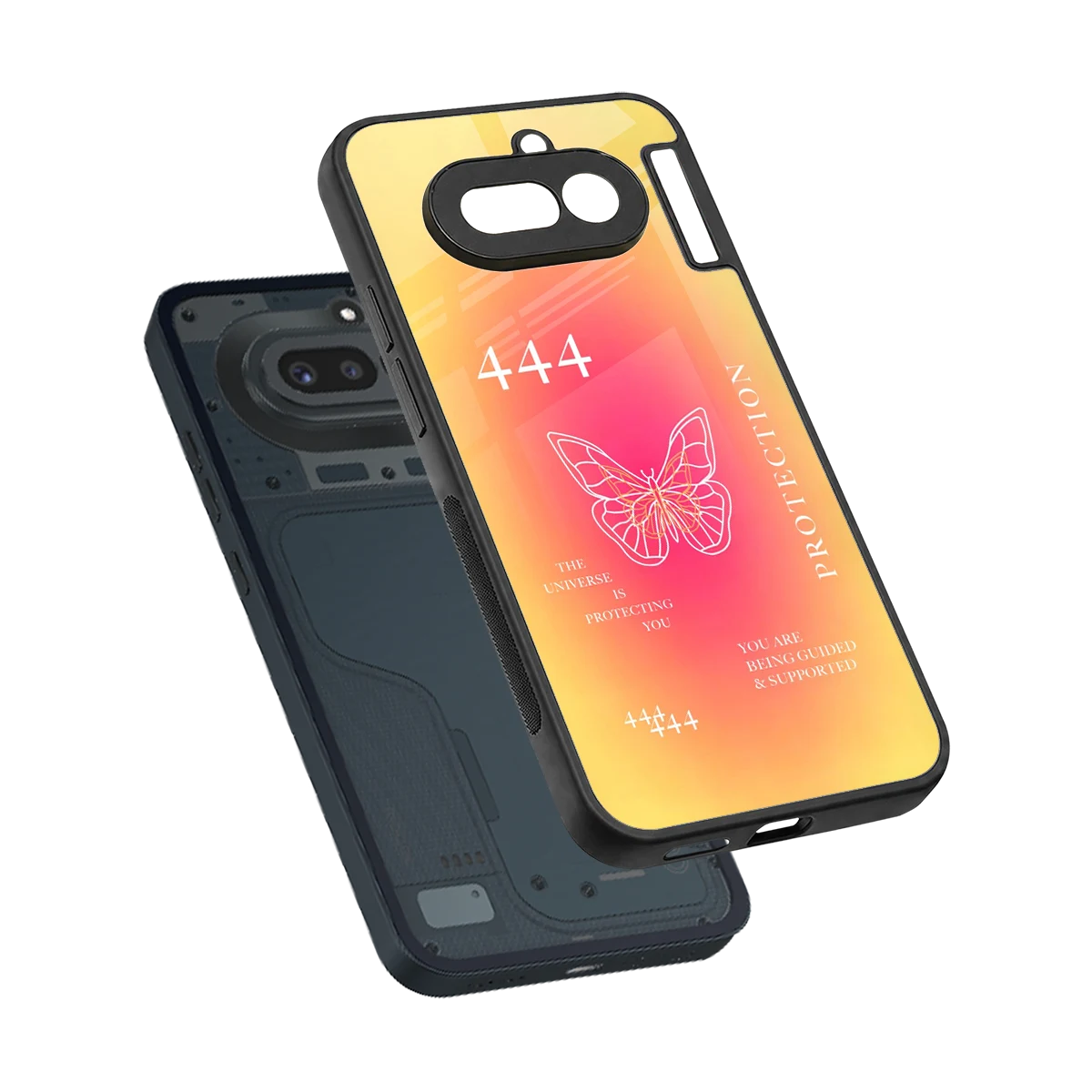 Radiant 444 sleek nothing phone 4a cover with tempered glass back and TPU edges