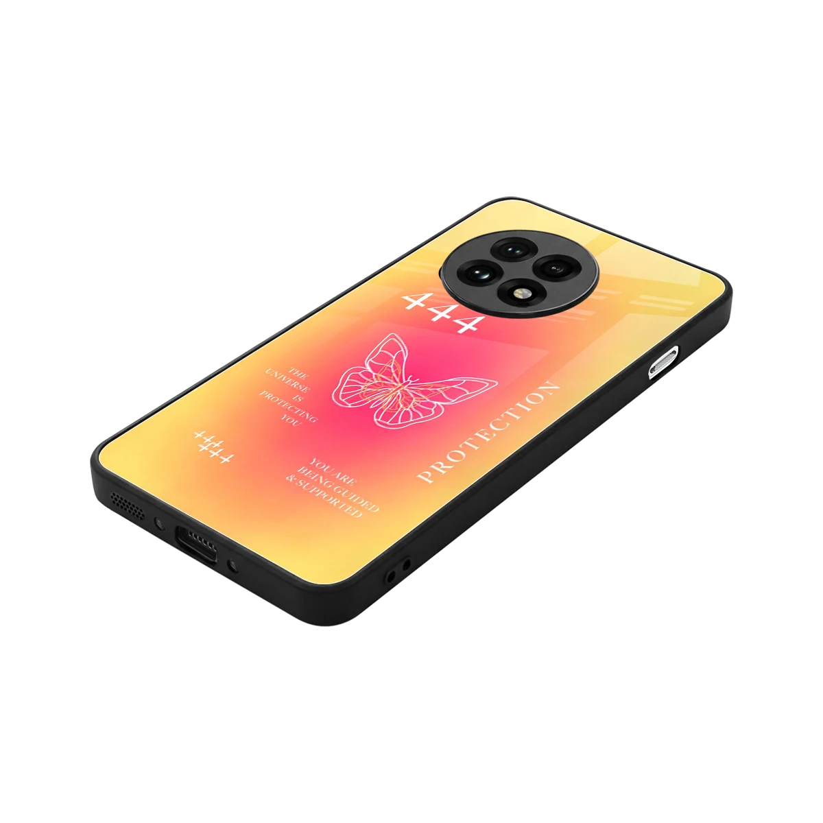 Radiant 444 stylish phone case for oneplus 13r | glossy glass and slim fit