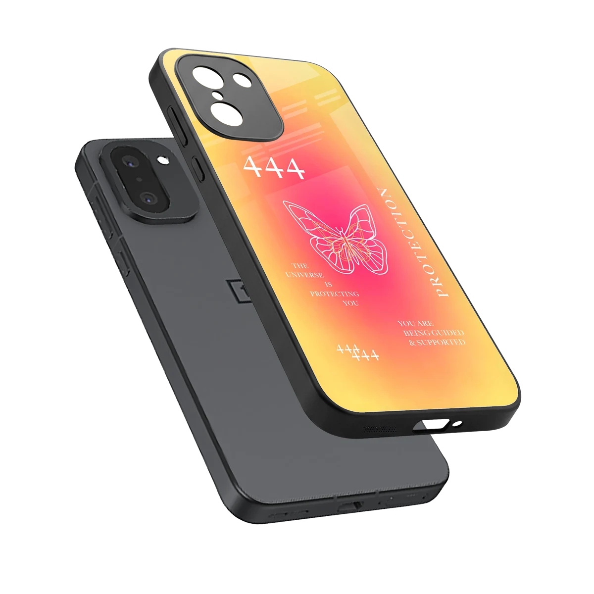 Radiant 444 sleek oneplus 15r cover with tempered glass back and TPU edges