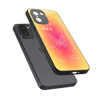Radiant 444 sleek oneplus 15r cover with tempered glass back and TPU edges