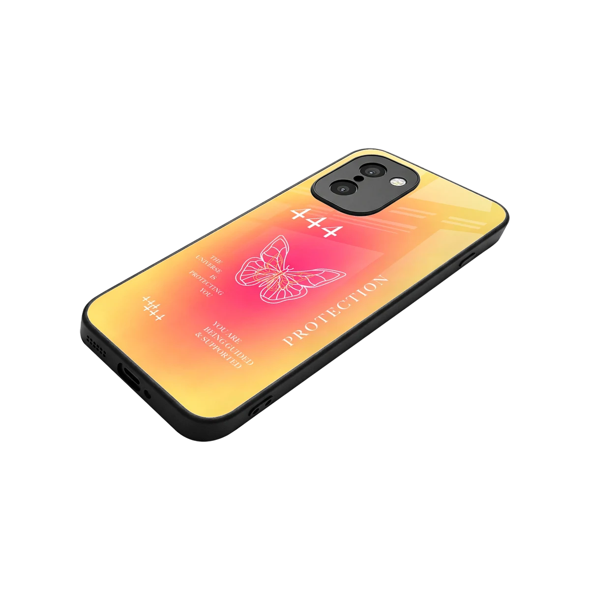Radiant 444 stylish phone case for oneplus 15r | glossy glass and slim fit