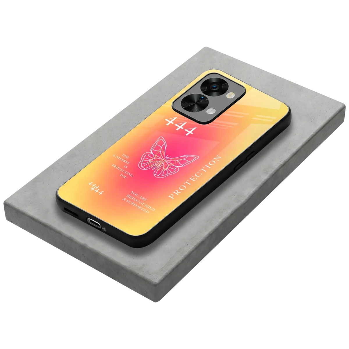 Radiant 444 stylish phone case for oneplus nord 2t | glossy glass and slim fit