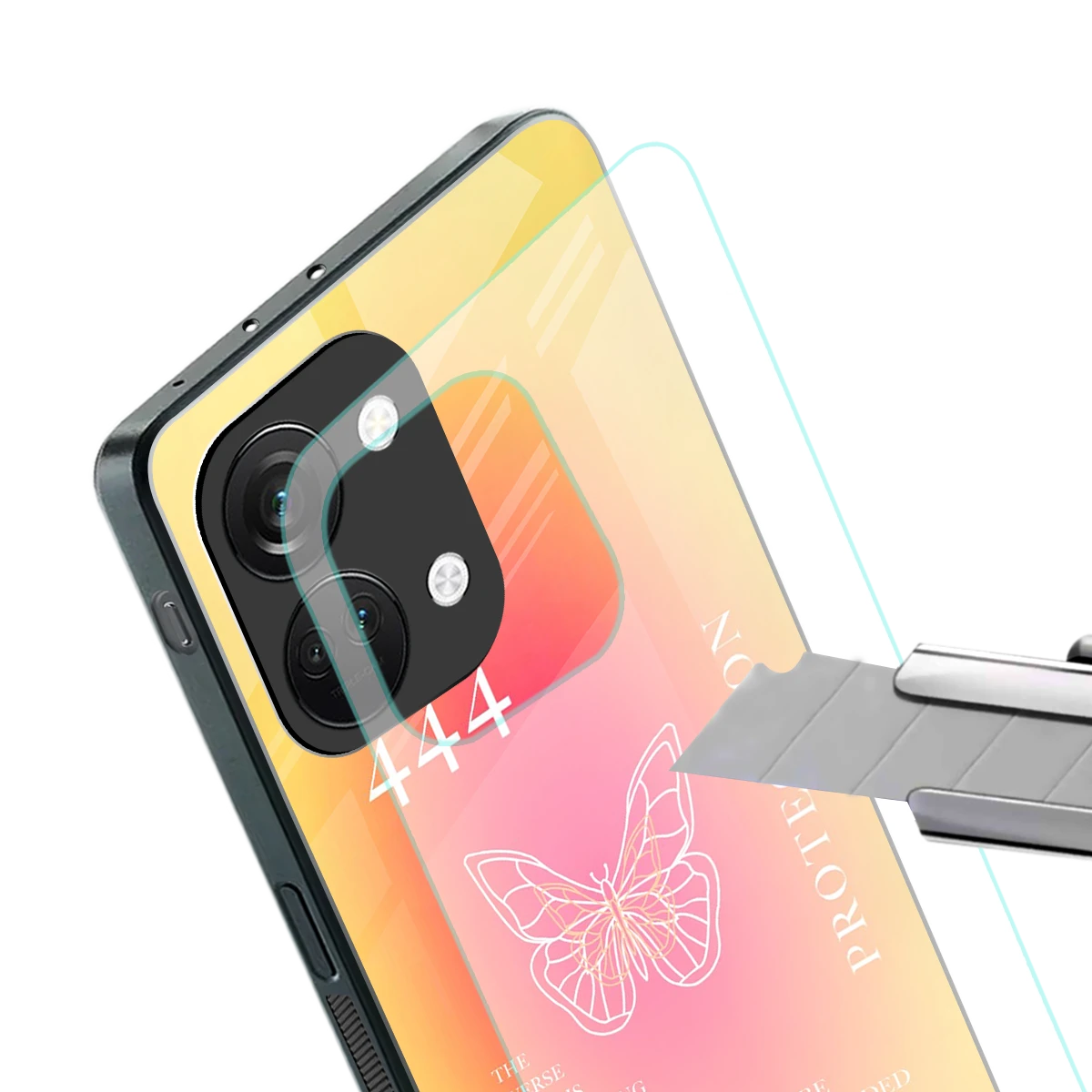 Radiant 444 stylish phone case for oneplus nord 3 | glossy glass and slim fit