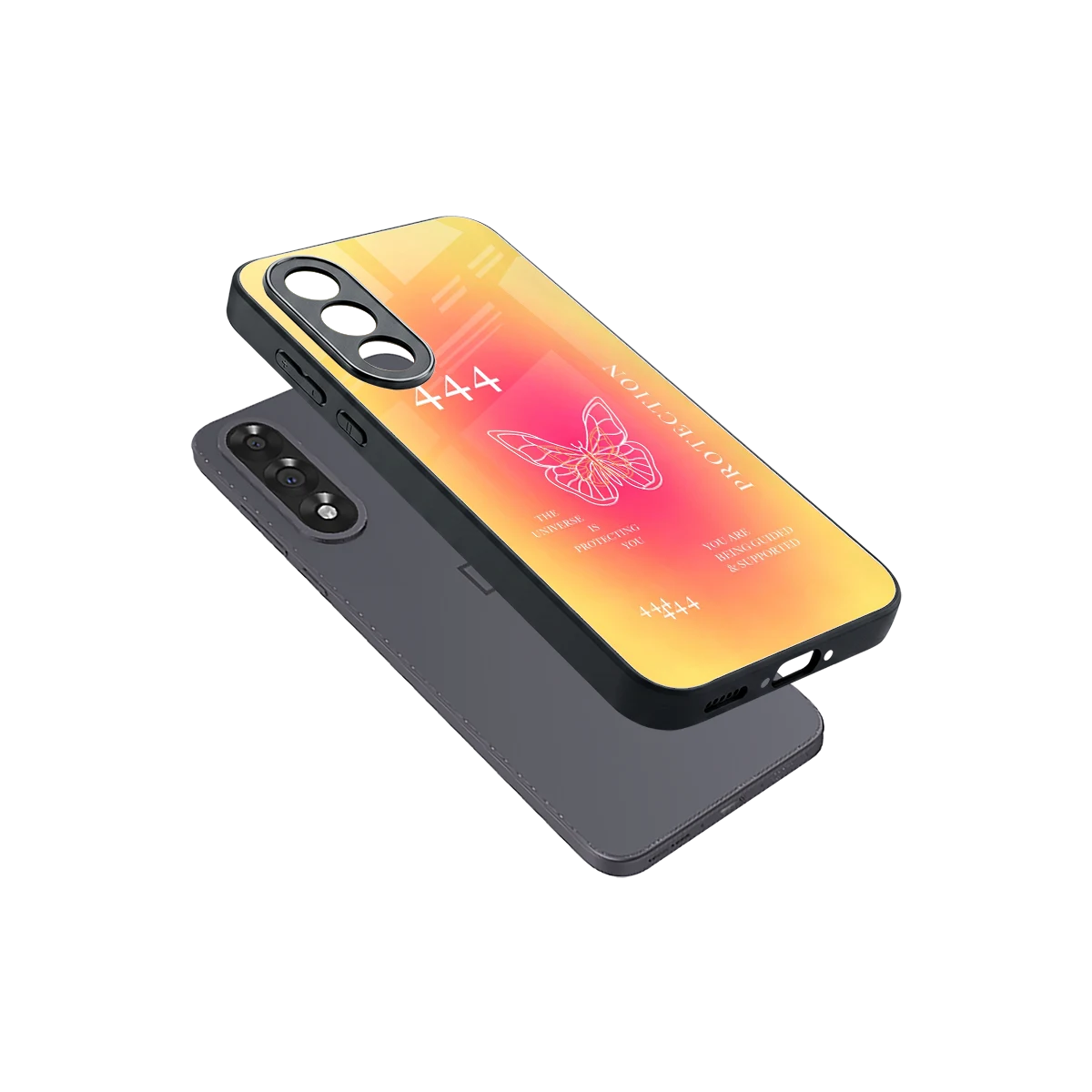 Radiant 444 sleek oneplus nord 5 cover with tempered glass back and TPU edges