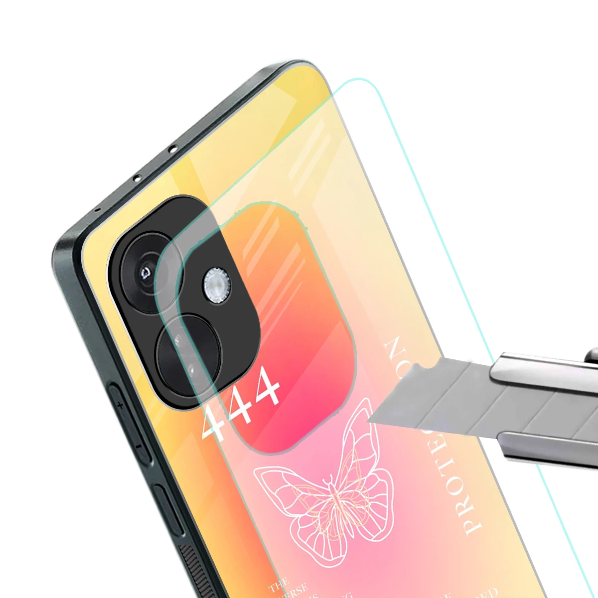 Radiant 444 stylish phone case for oneplus nord ce 3 | glossy glass and slim fit