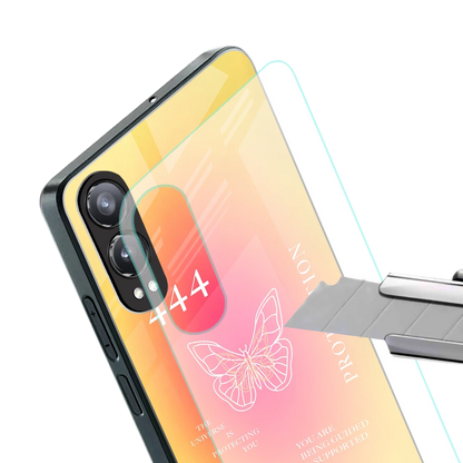 Radiant 444 stylish phone case for oneplus nord ce 4 lite | glossy glass and slim fit