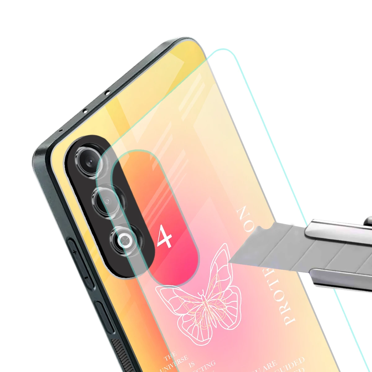 Radiant 444 stylish phone case for oneplus nord ce 4 | glossy glass and slim fit