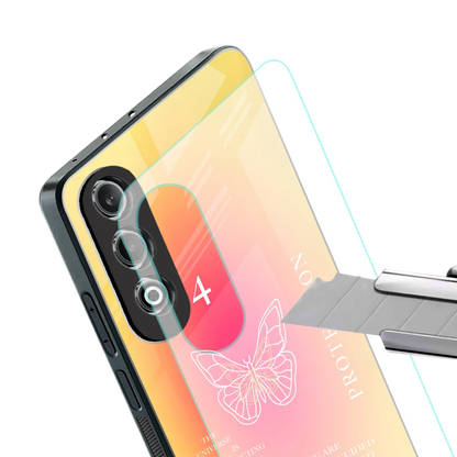 Radiant 444 stylish phone case for oneplus nord ce 4 | glossy glass and slim fit