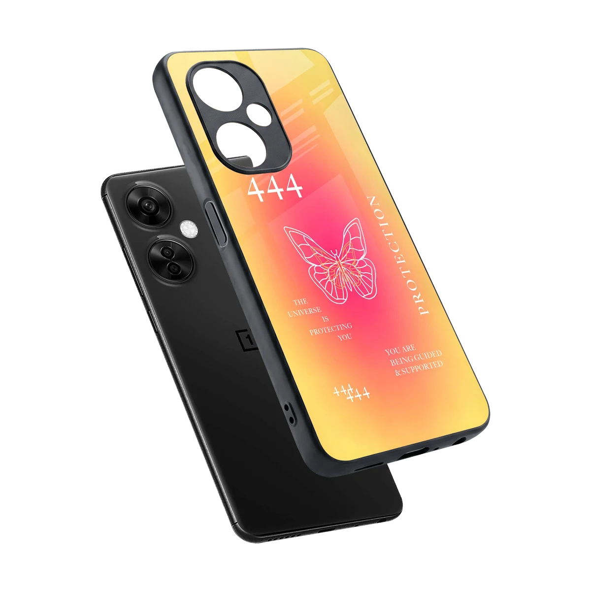 Radiant 444 sleek oneplus nord ce 3 lite cover with tempered glass back and TPU edges